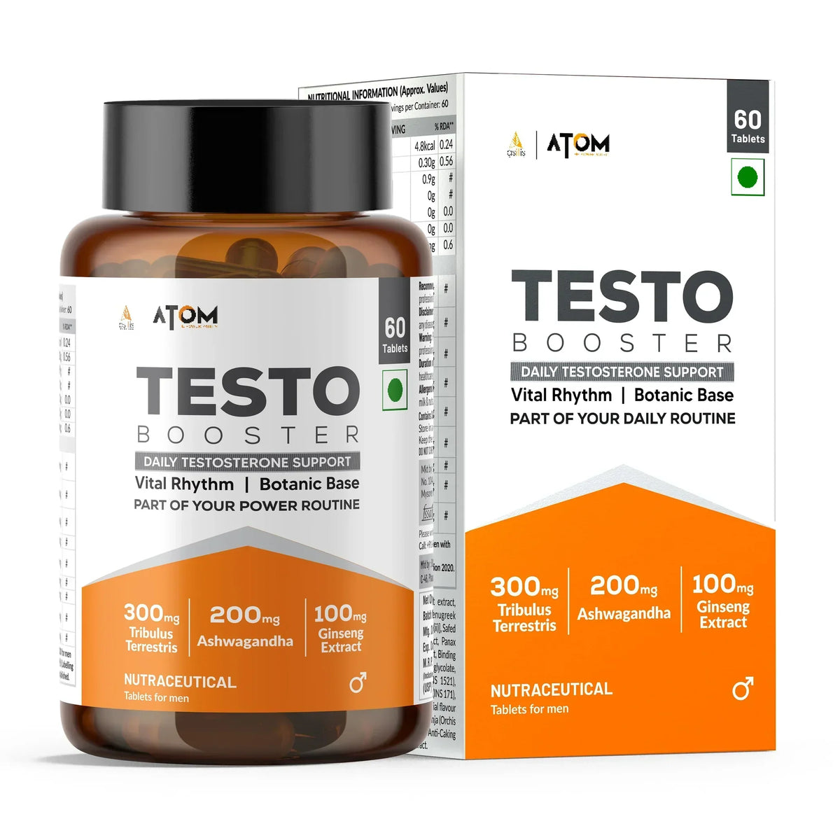 Buy AS-IT-IS ATOM Testosterone for Men - 60 Tablets Online | NutriStar
