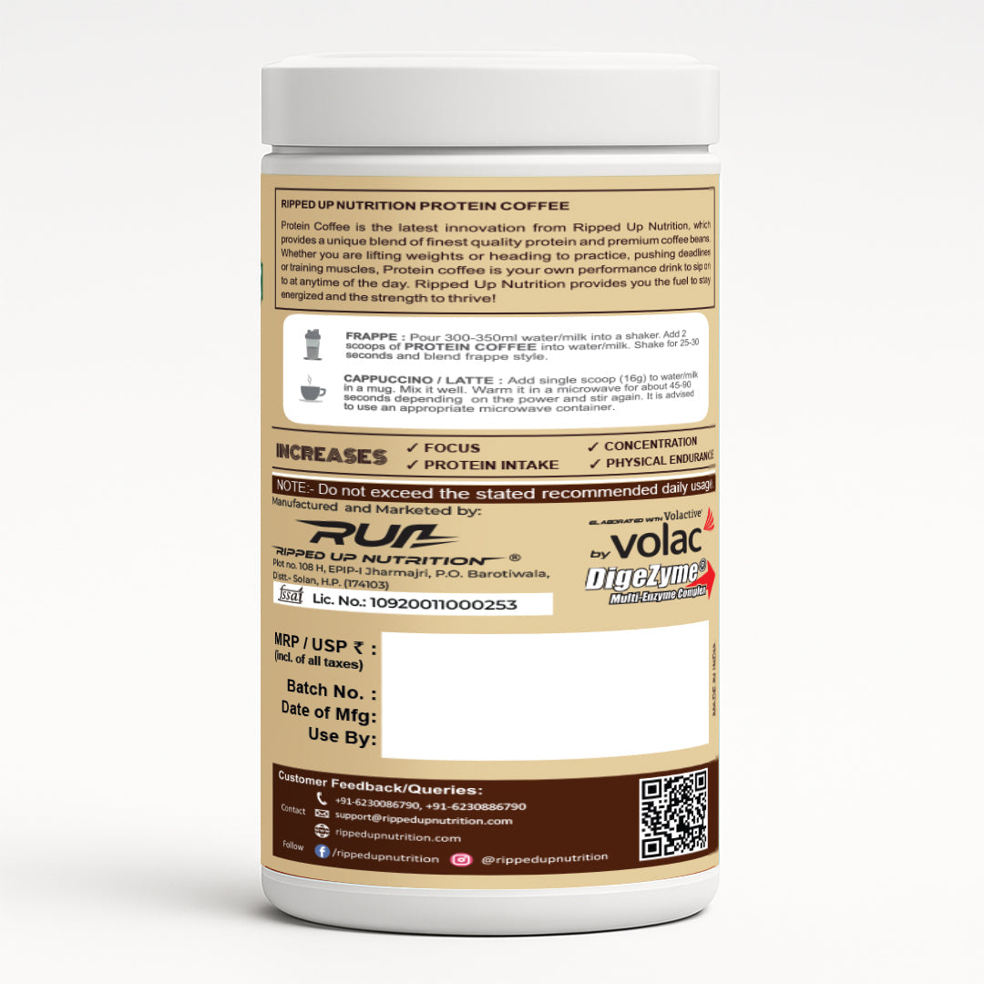 Ripped Up Nutrition Protein Coffee 500g, 31 Servings