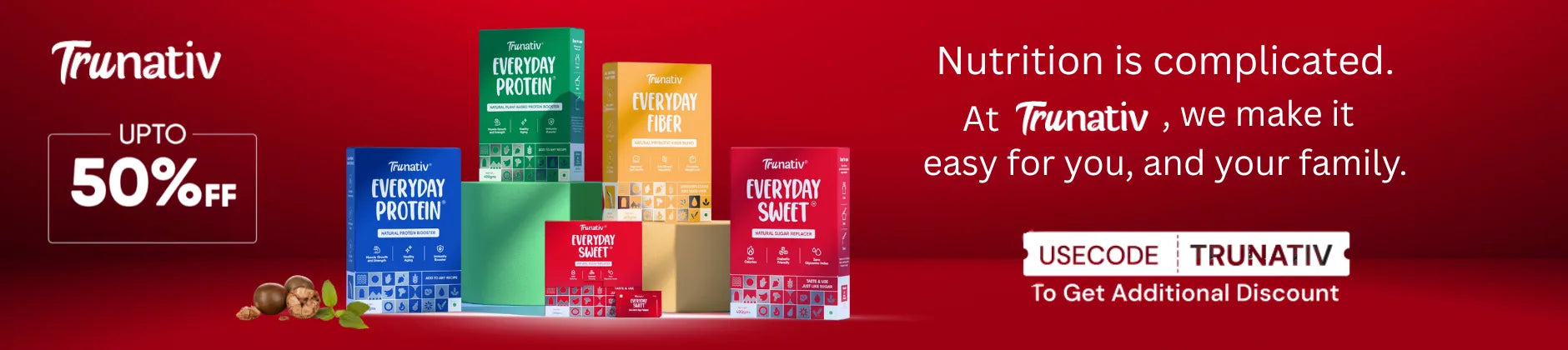 Trunativ nutrition supplements for everyday health with up to 50 percent discount