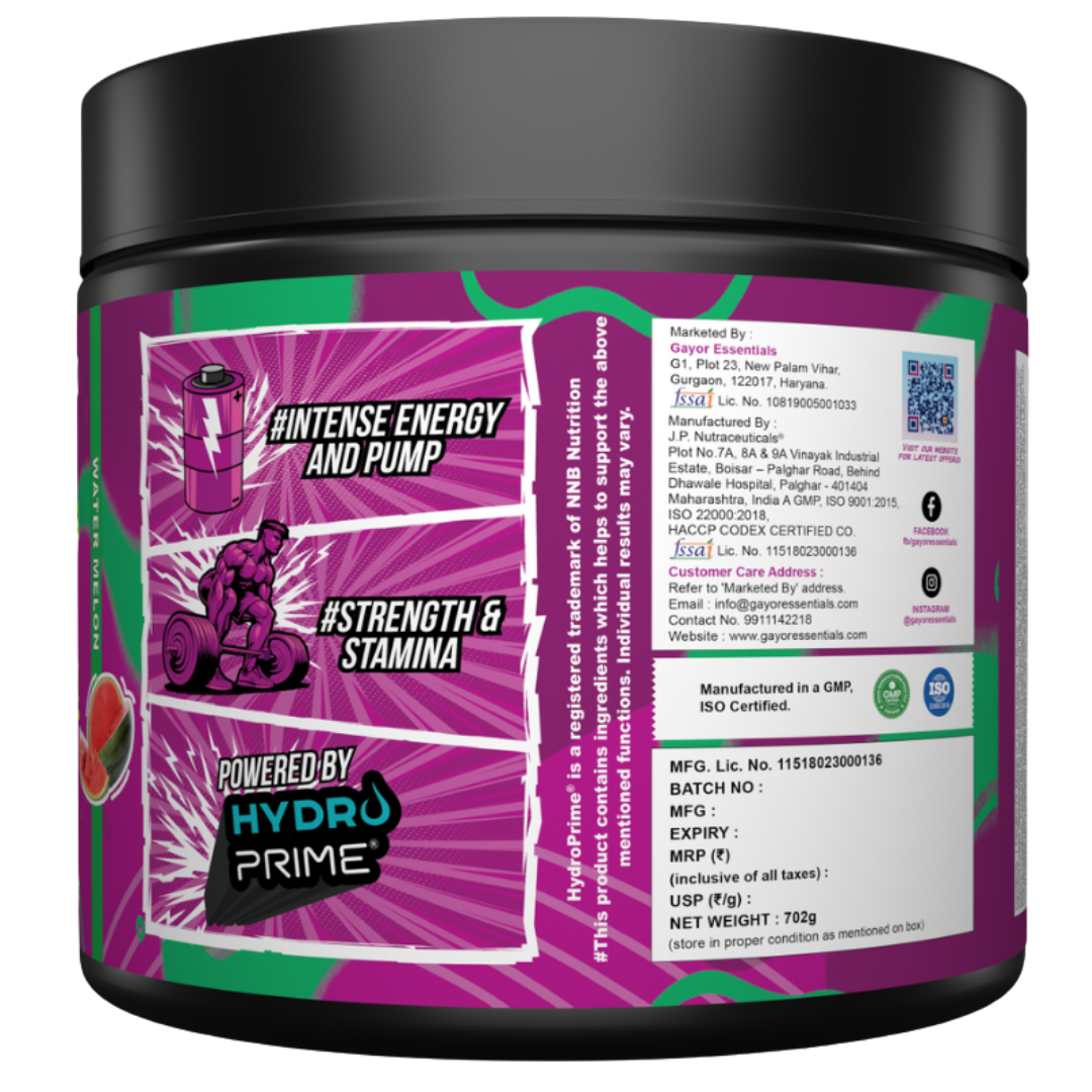 Gayor Essentials Pump Gayor Black 2.0 Caffeine-Free Pre-Workout | 702g