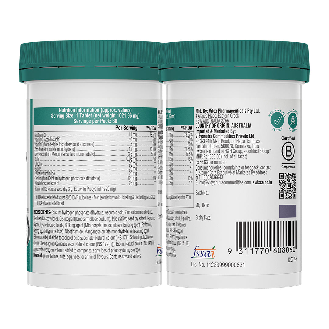 Swisse Vegan Collagen Builder - 30 Tablets