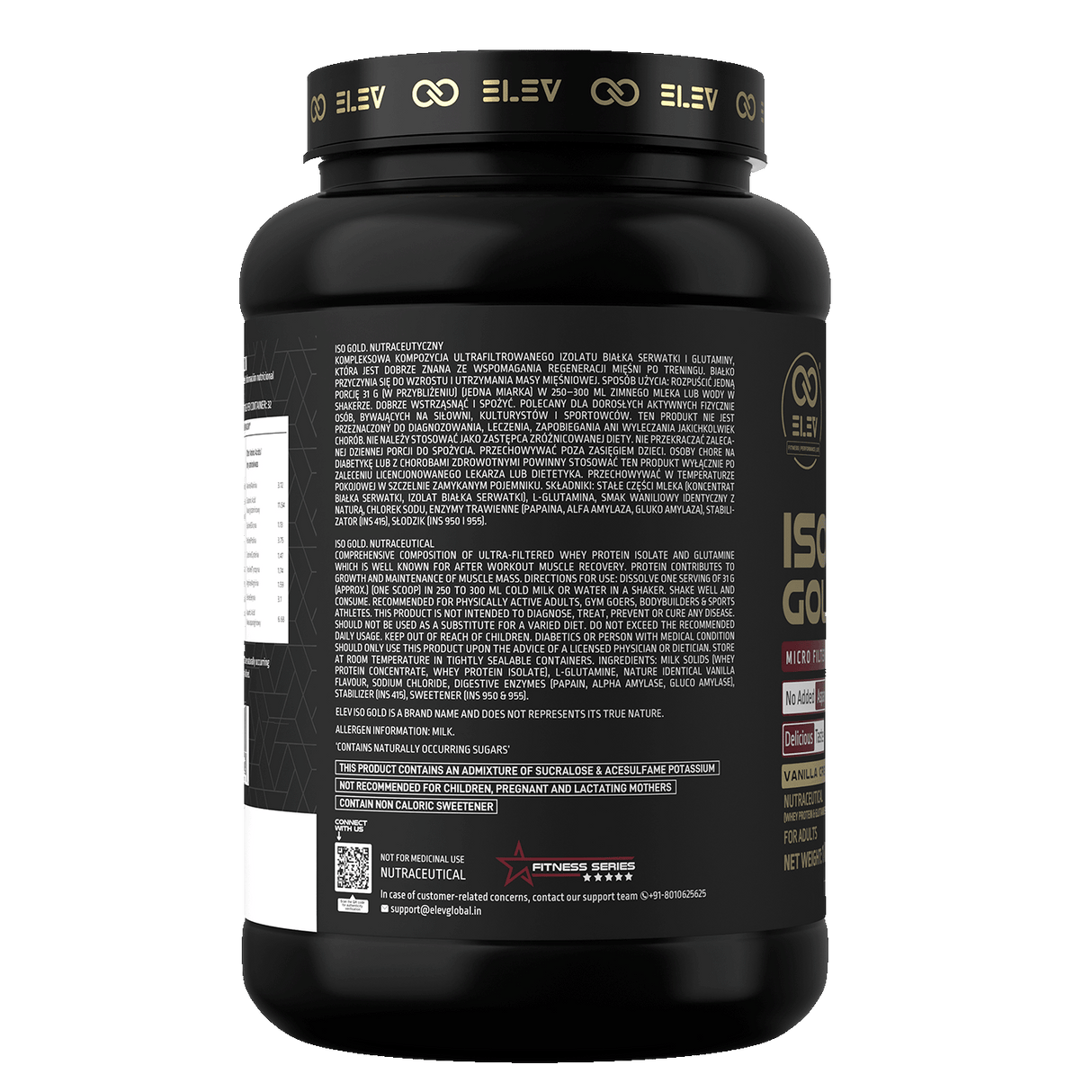 Elev ISO GOLD Whey Protein Powder | 1kg (32 Servings)