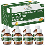 Vlado's Himalayan Organics, Vitamin D3 60000 IU Shots, 5ml Each - Pack of 8