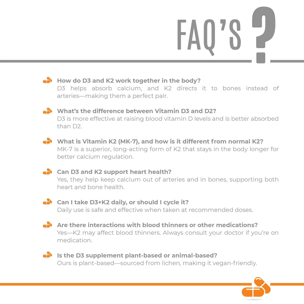 AS-IT-IS ATOM Vitamin D3 & K2 (MK-7) - 60 Capsules