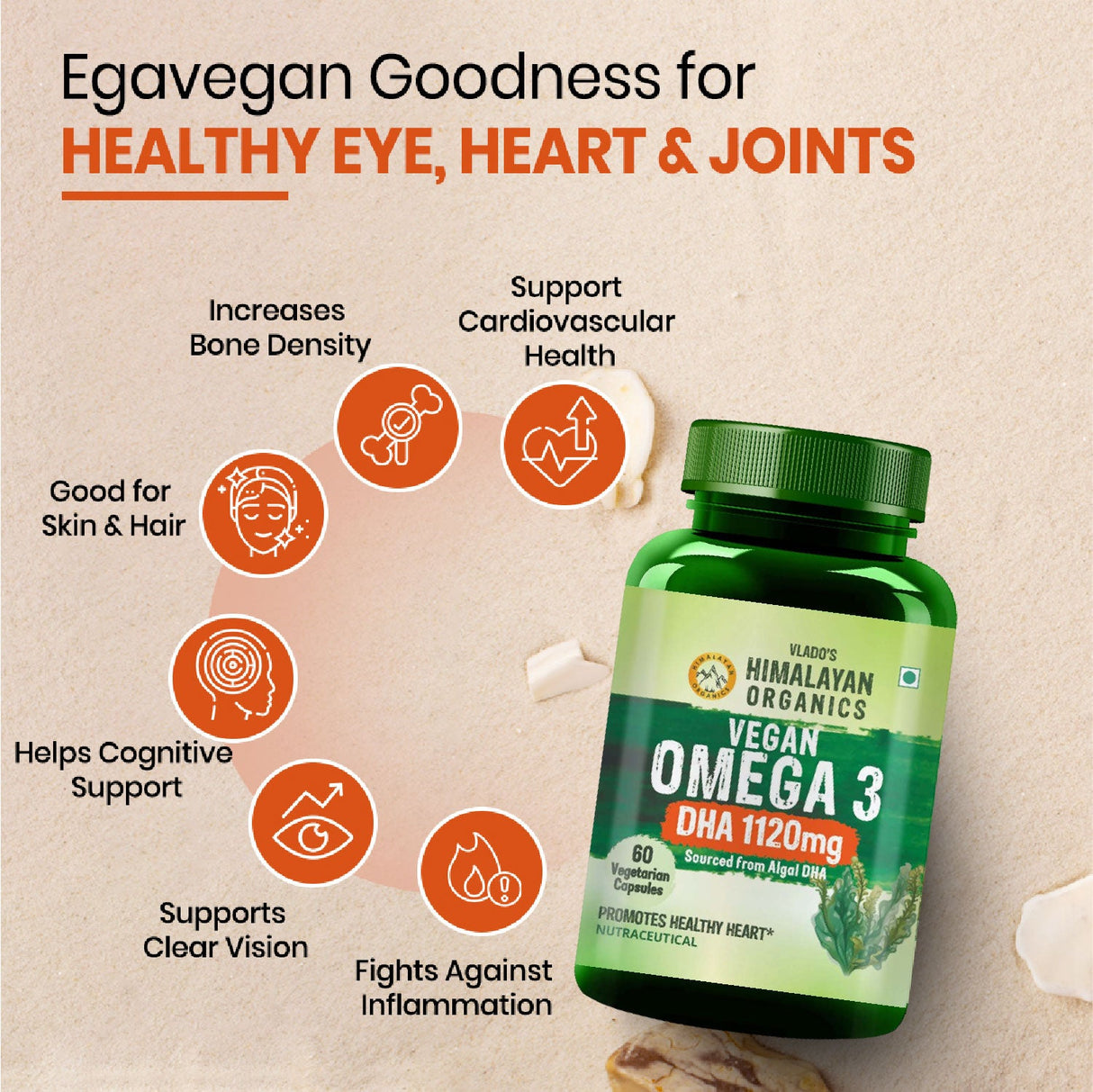 Himalayan Organics, Vegan Omega 3, 1120mg 