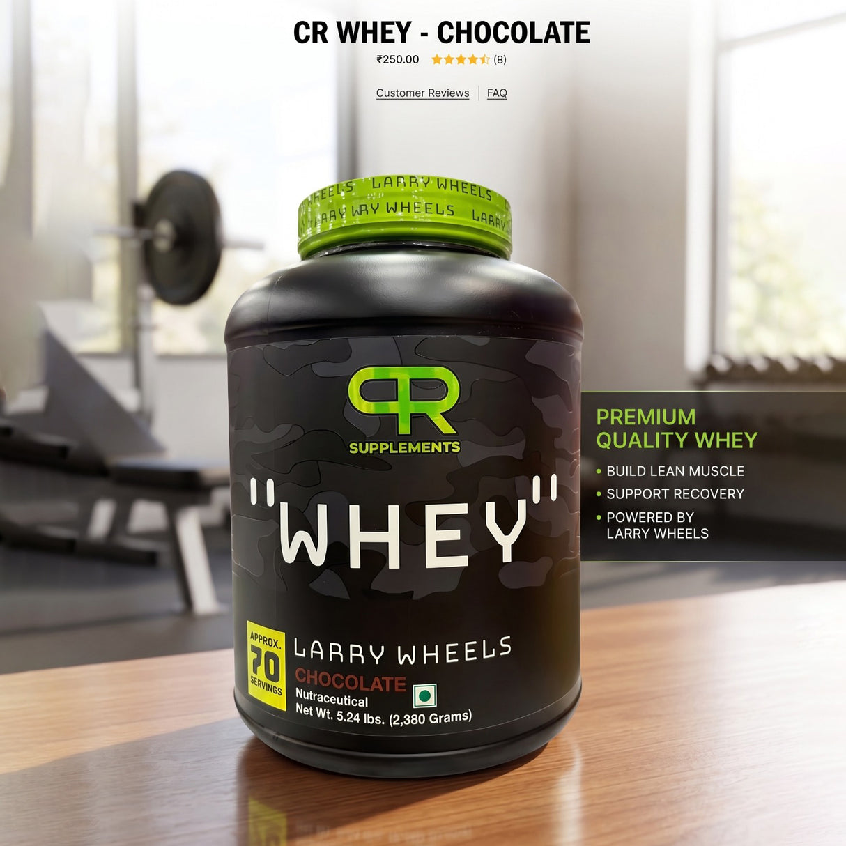 PR Supplements Larry Wheels Whey Protein Powder 2.38kg | Whey Protein Supplement