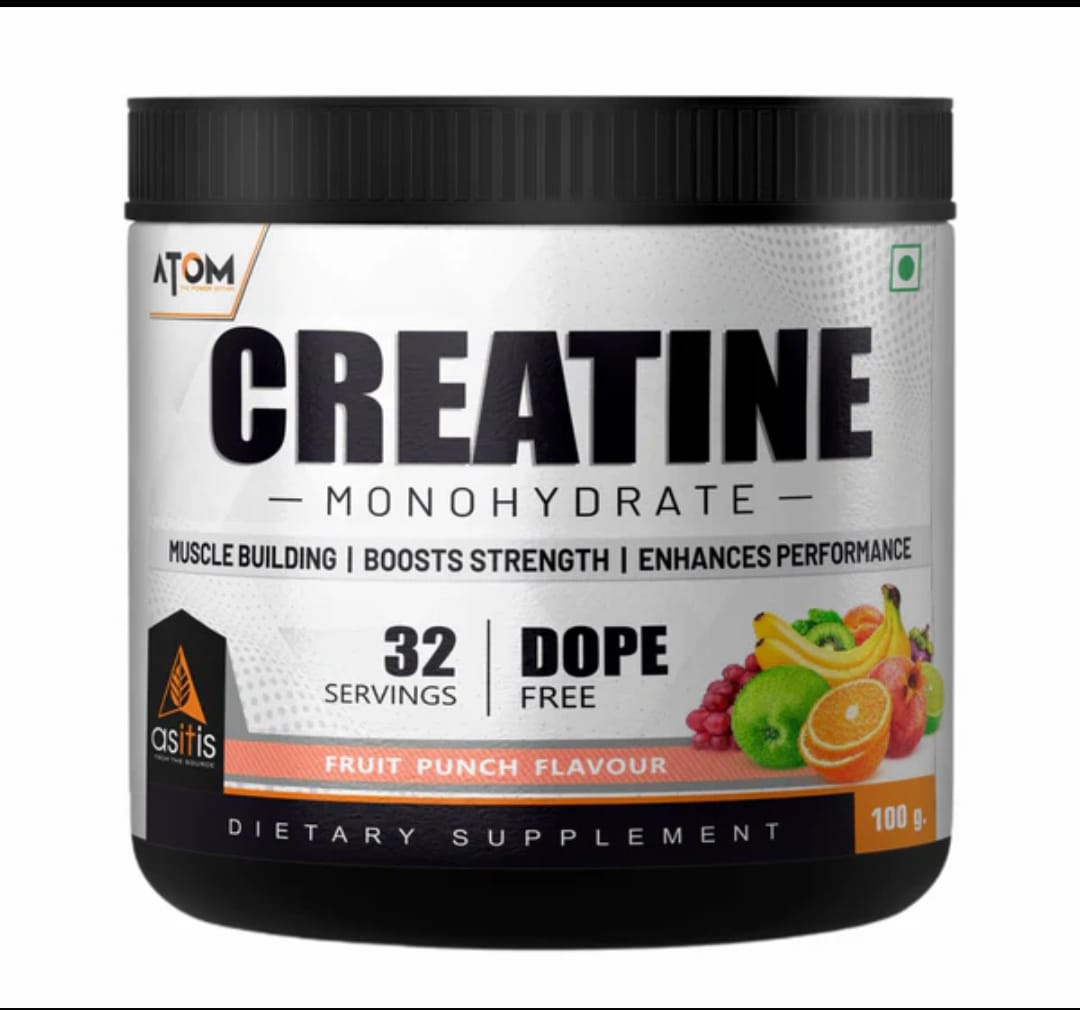 AS-IT-IS ATOM Creatine Monohydrate 100g - 32 Servings - Nutristar