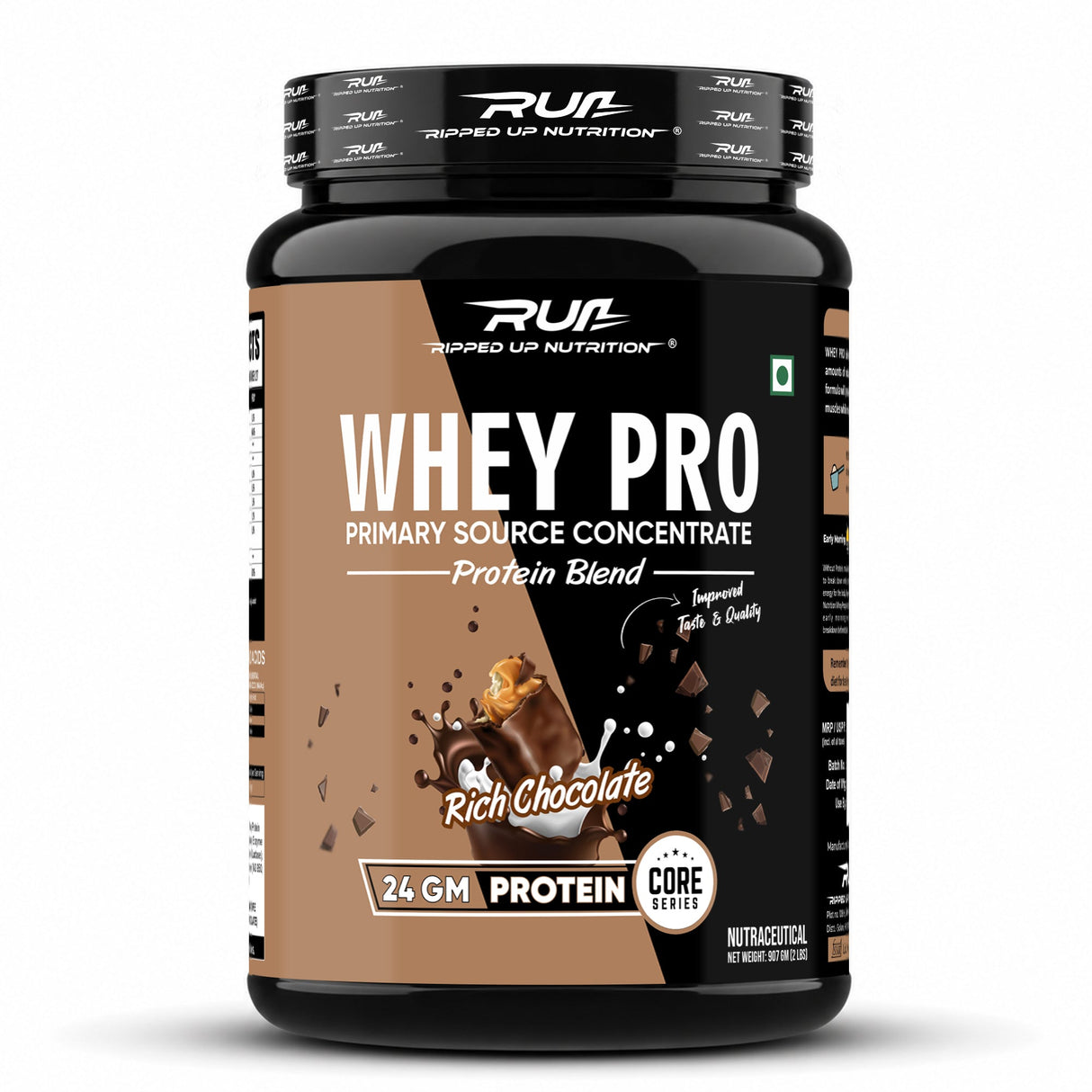 Ripped Up Nutrition Whey Pro (Trustified) | 24g Protein, 0g Sugar | 907g, 30 Servings