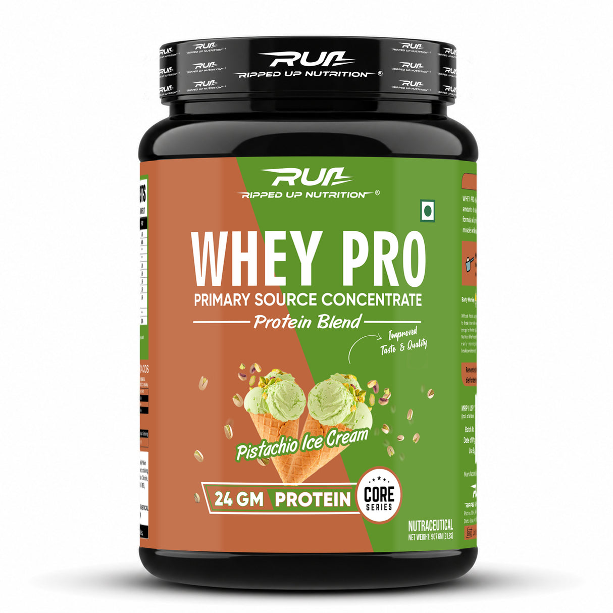 Ripped Up Nutrition Whey Pro (Trustified) | 24g Protein, 0g Sugar | 907g, 30 Servings