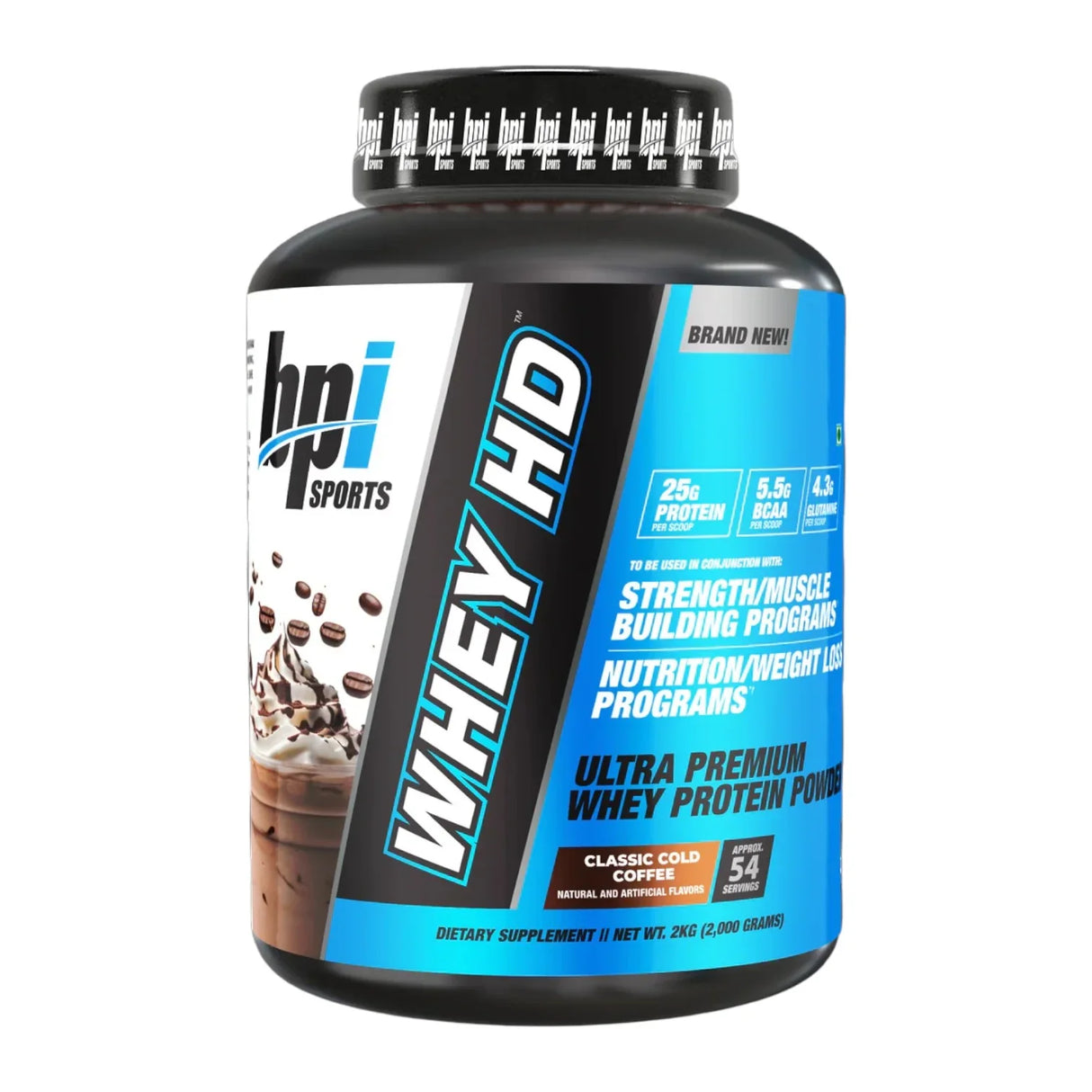 BPI Sports Whey HD Ultra Premium Protein Powder- 4.4 Lbs
