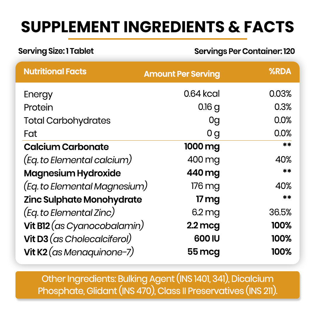 Himalayan Organics, Calcium Magnesium Zinc Vitamin D3 B12 