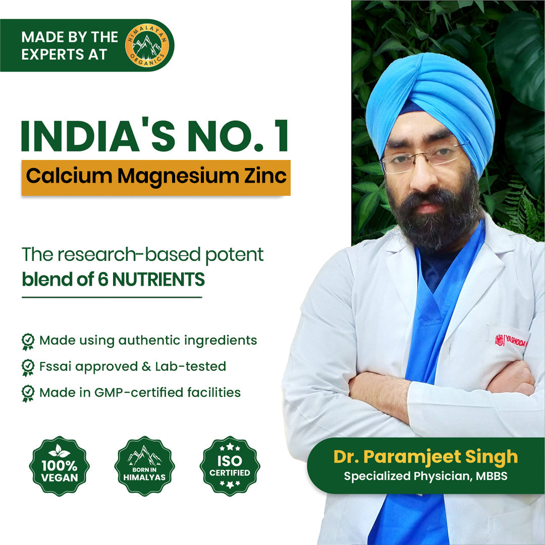 Himalayan Organics, Calcium Magnesium Zinc Vitamin D3 B12 