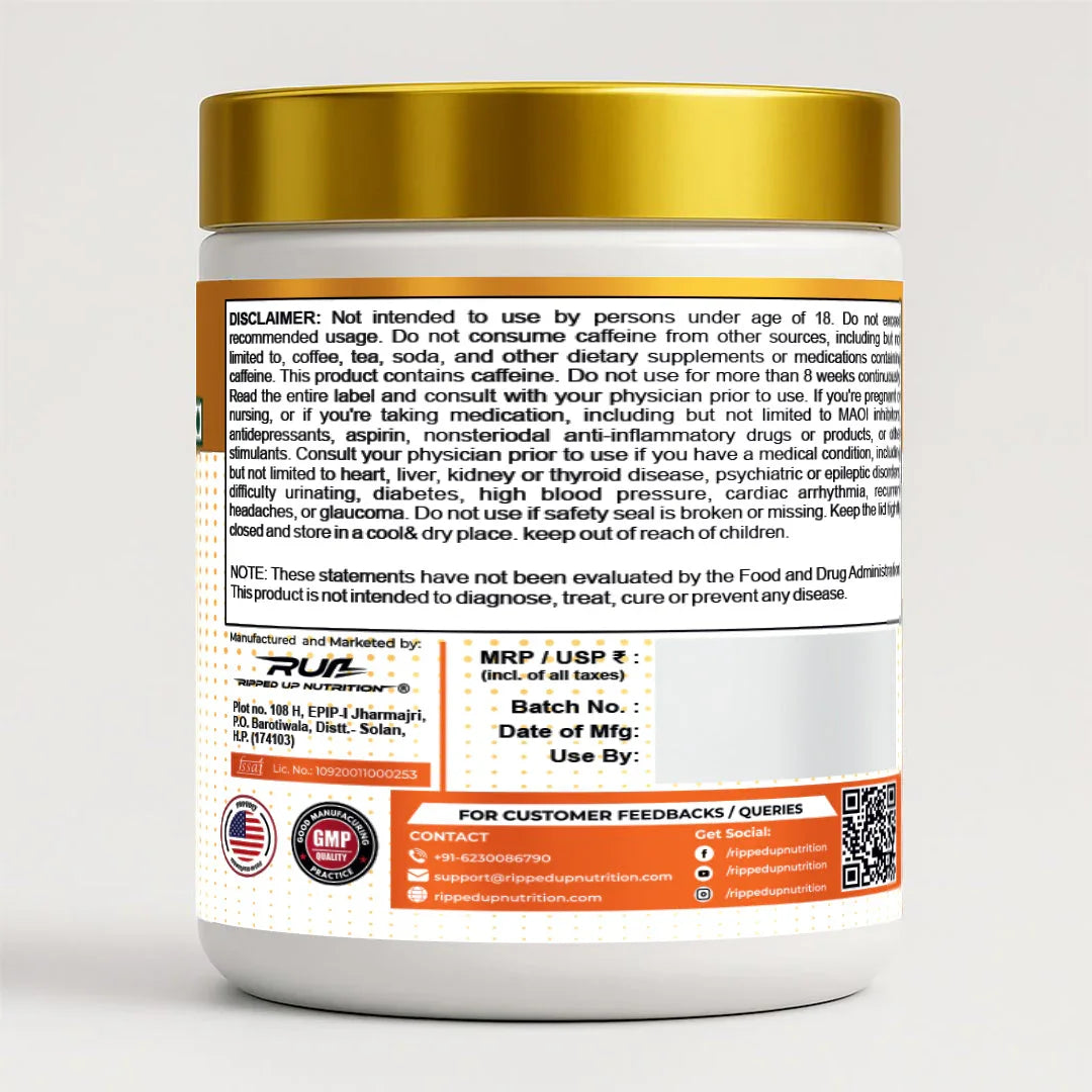 Ripped Up Nutrition Conquer Xtreme Pre-Workout 300gm