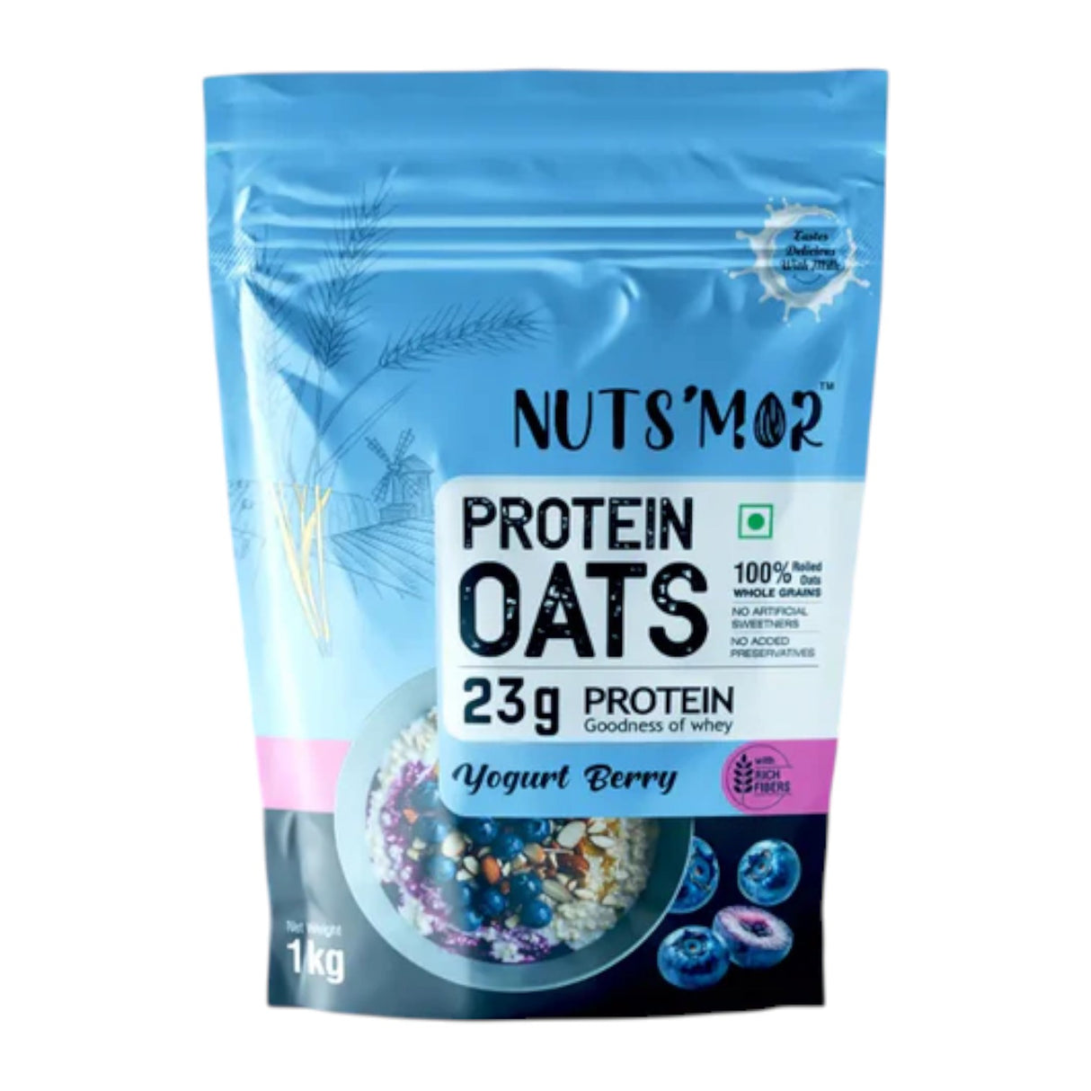 Nuts'Mor High Protein Oats with Goodness of Whey - 1Kg | 20 Servings