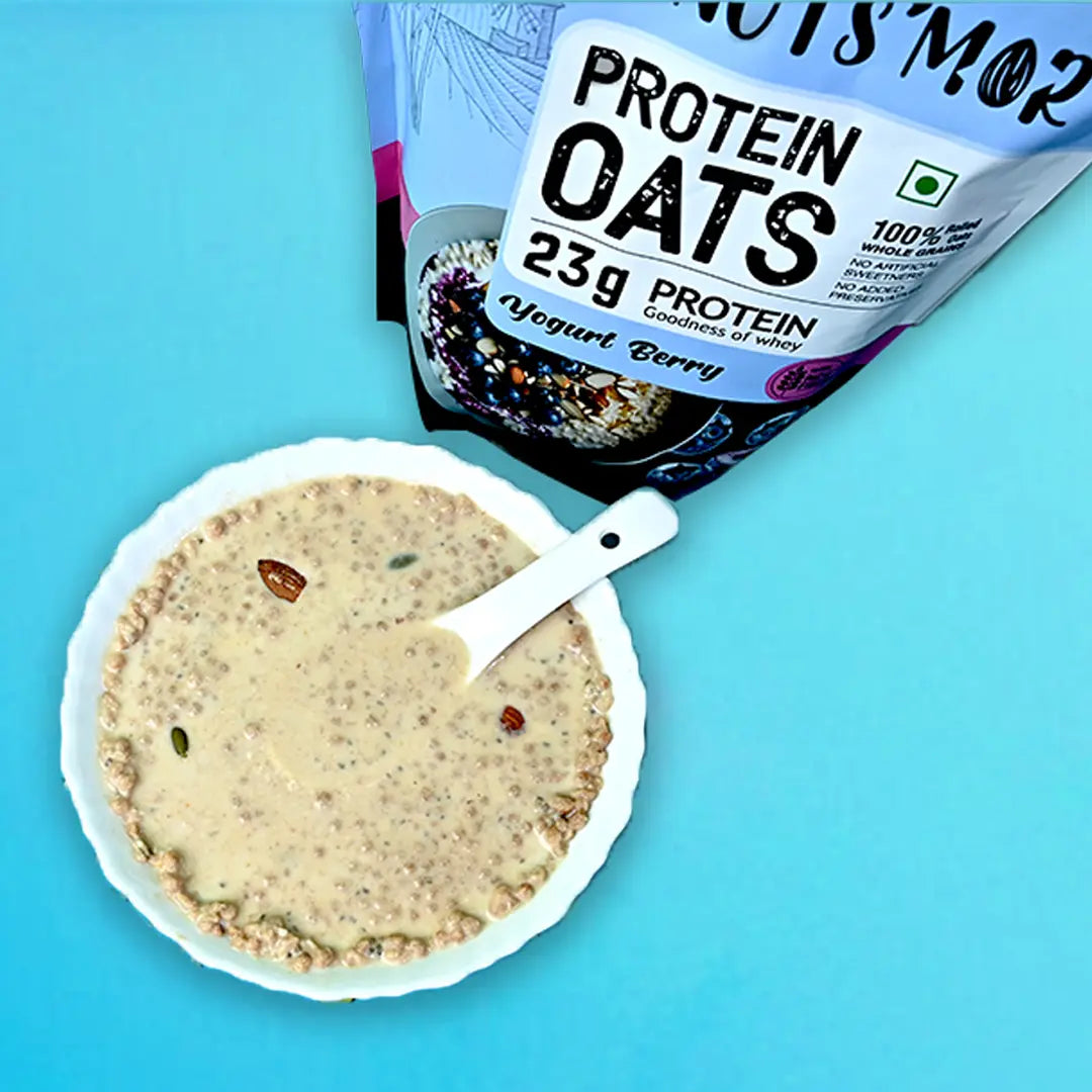 Nuts'Mor High Protein Oats with Goodness of Whey - 1Kg | 20 Servings
