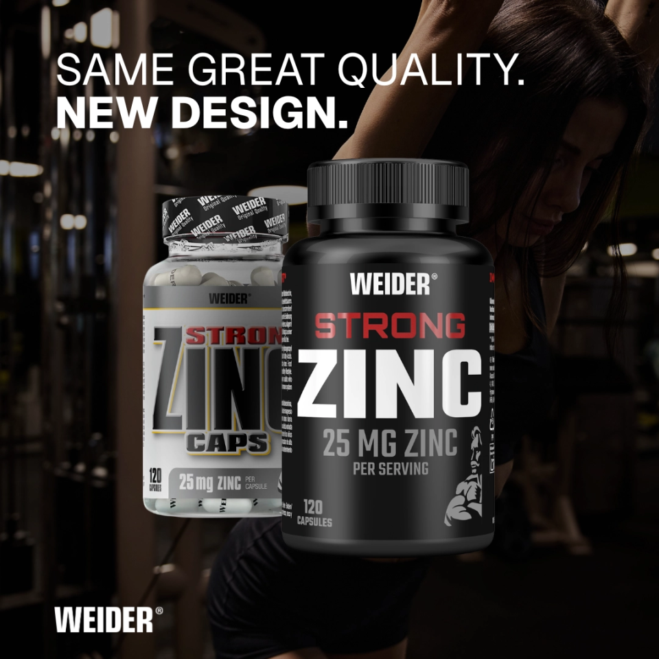 Weider Strong Zinc | 25mg per Serving | 120 Capsules