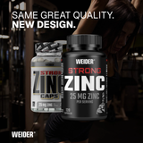 Weider Strong Zinc | 25mg per Serving | 120 Capsules