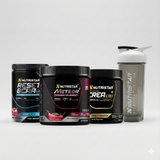 Nutristar Complete Workout Stack Combo | Meteor Pre Workout (30 Servings) + Reset BCAA Plus (35 Servings) + CREA Gold Creatine 250g + 700ml Shaker
