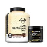 Avvatar 100% Performance Whey 2 Kg + Nutristar Micronized CREA Gold Creatine Monohydrate 250g (83 Servings) - Endurance & Muscle Power Combo
