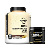 Avvatar 100% Performance Whey 2 Kg + Nutristar Micronized CREA Gold Creatine Monohydrate 250g (83 Servings) - Endurance & Muscle Power Combo