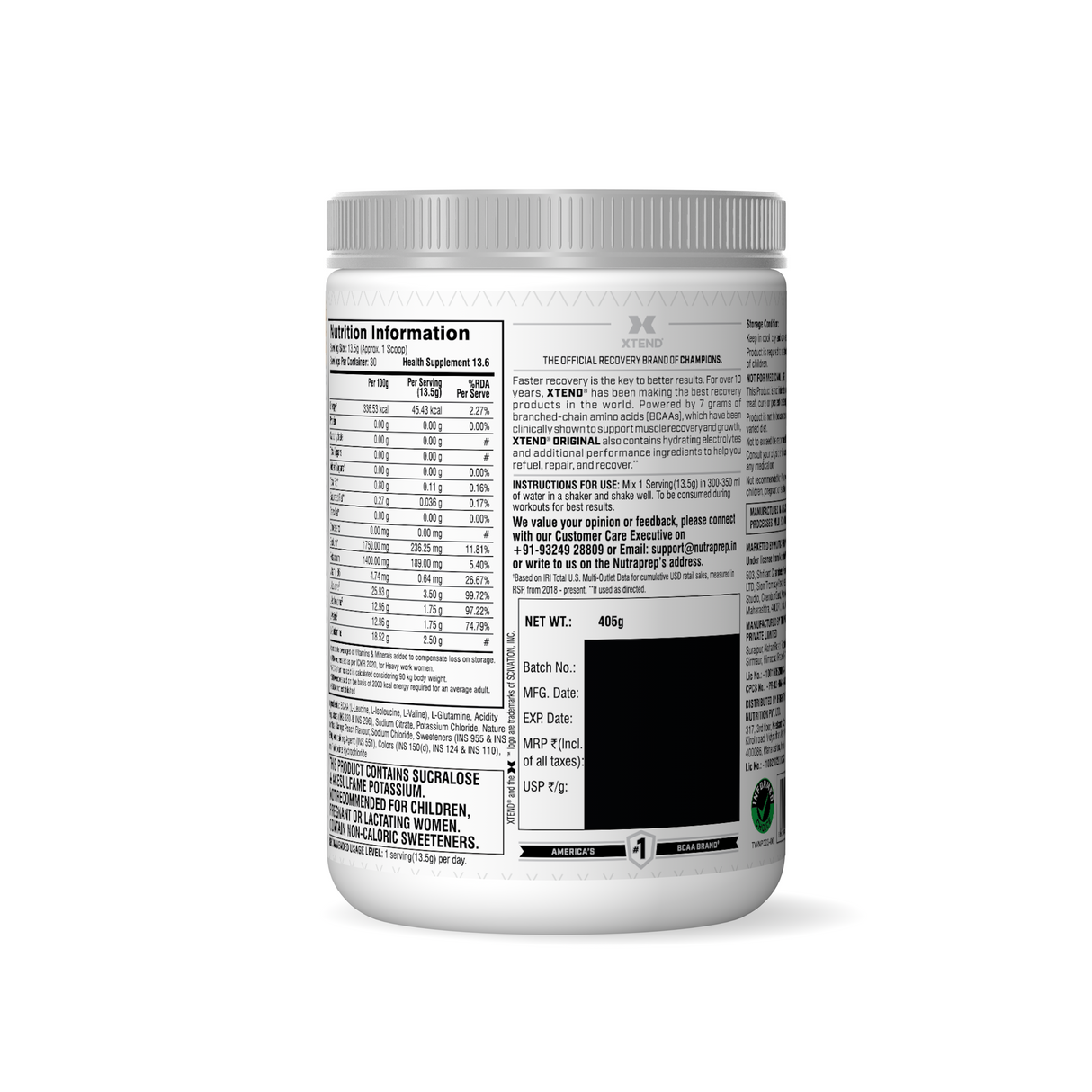 Xtend Original BCAAs Powder - 30 Servings