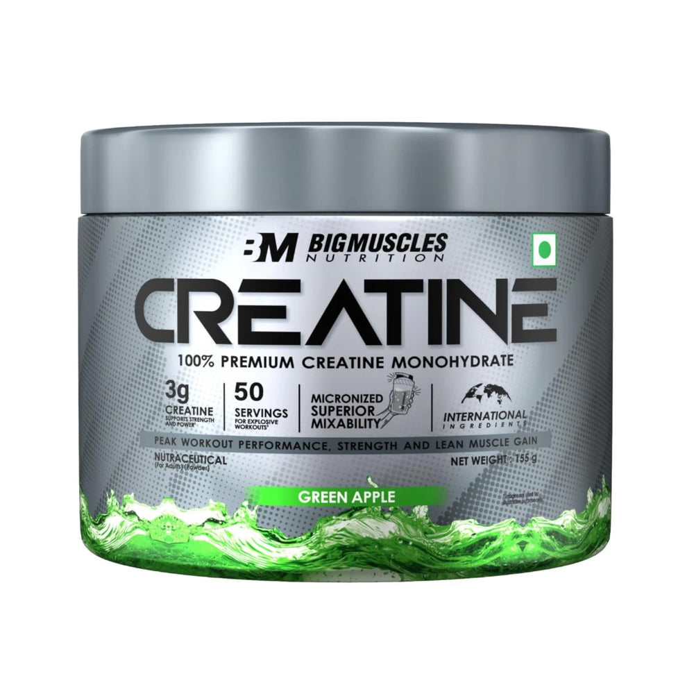 Big Muscles Nutrition Micronised Creatine Monohydrate Powder 155g - 50 Servings