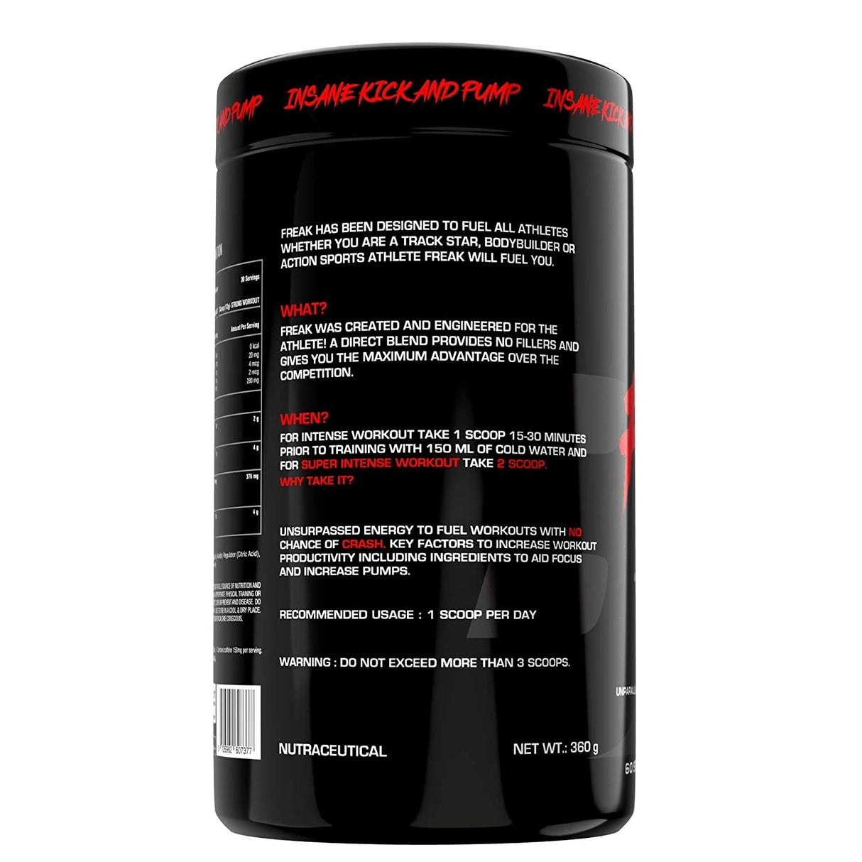 Big Muscles Nutrition Freak Pre-Workout, 60 Servings
