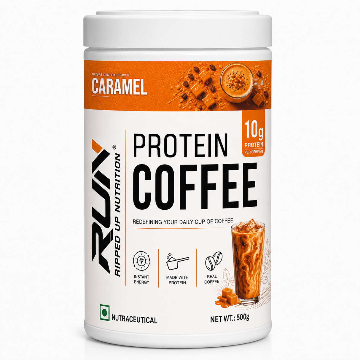 Ripped Up Nutrition Protein Coffee | 10g Protein per Scoop | 500g, 31 Servings