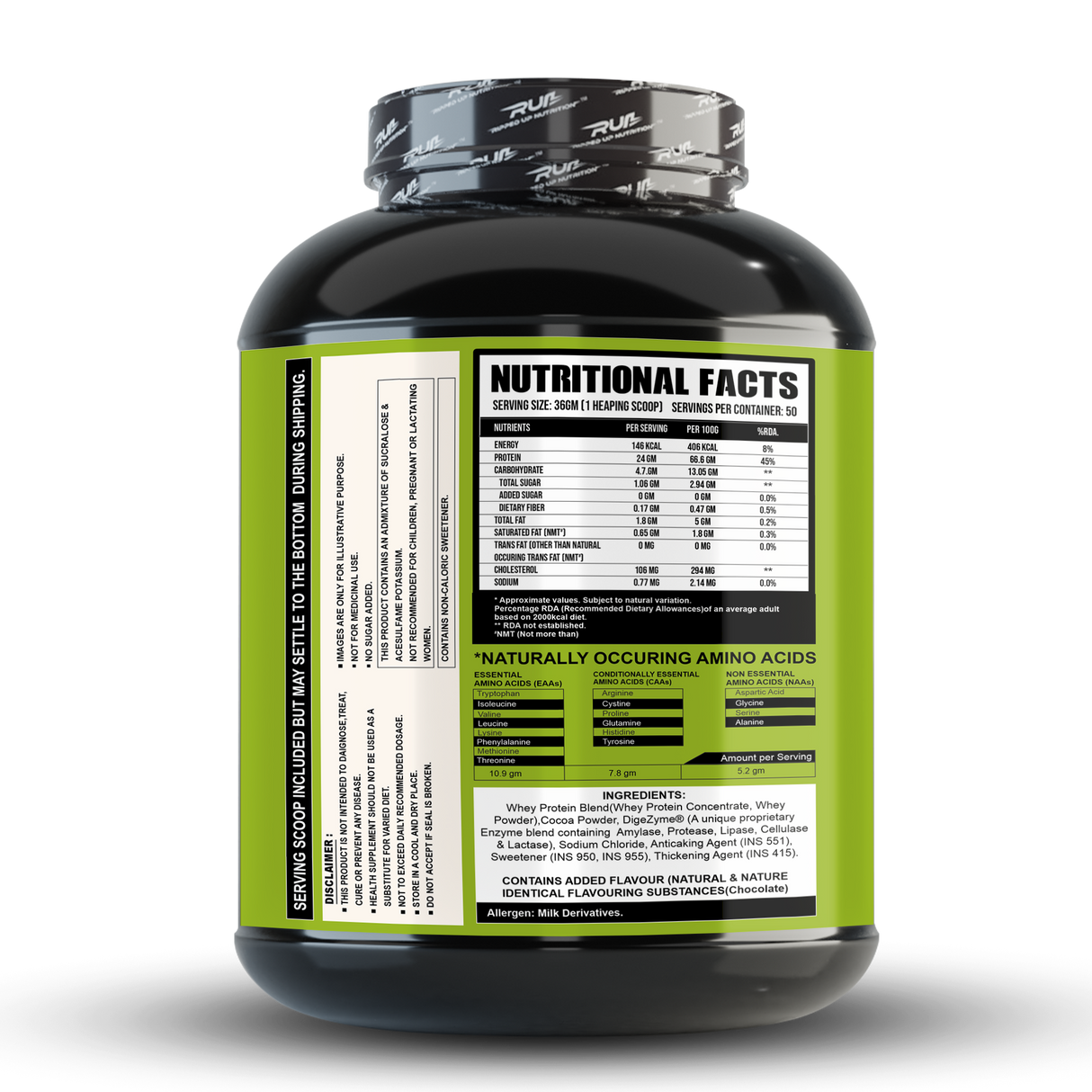 Ripped Up Nutrition Muscle Whey 1.8 Kg, 50 Servings