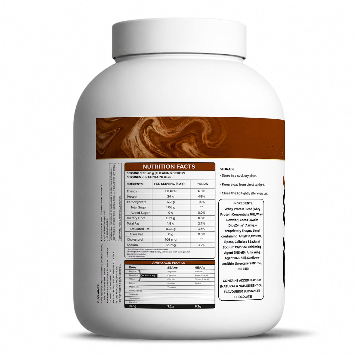 Ripped Up Nutrition Muscle Whey | 24g Protein, Low Carb Formula | 1.81 Kg, 50 Servings