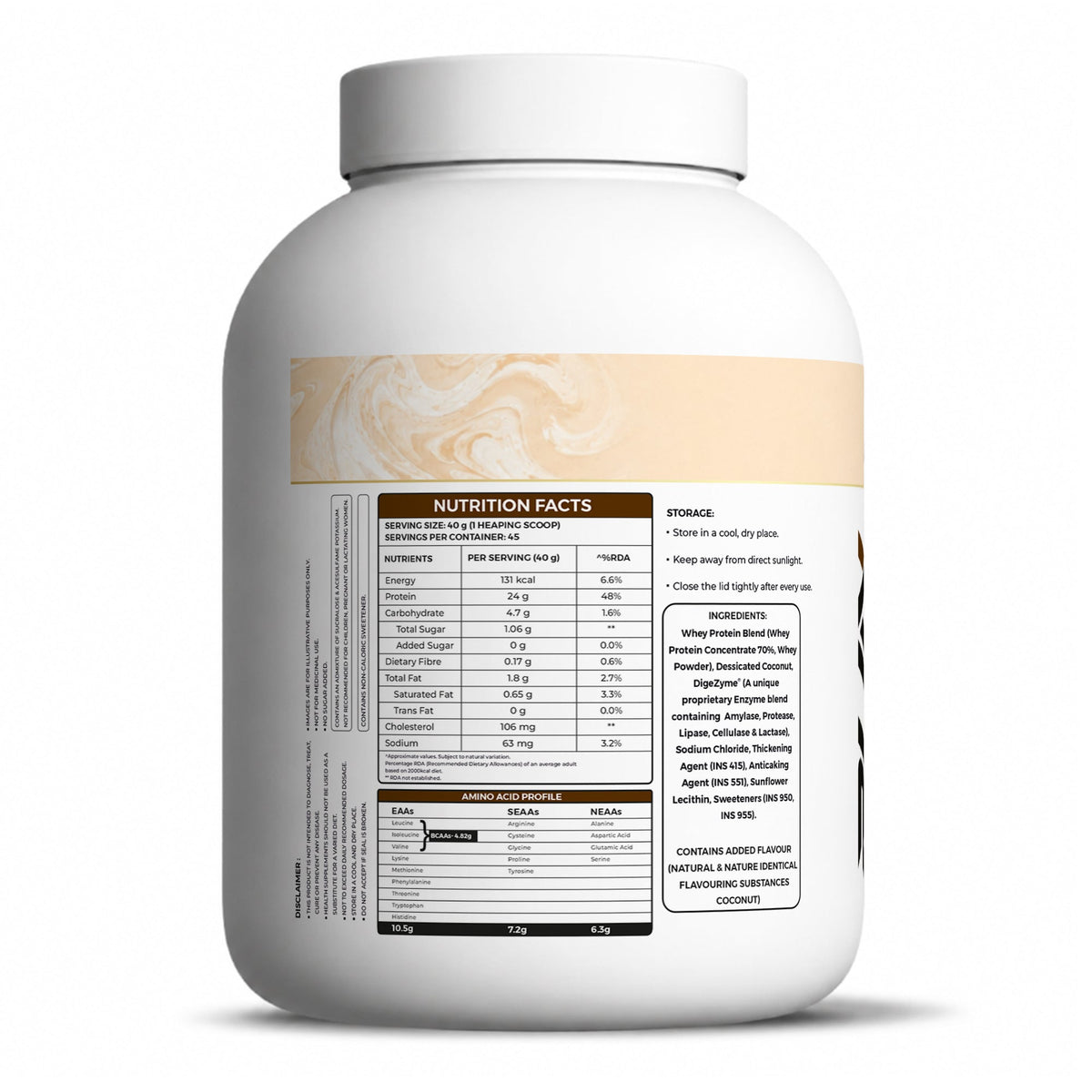 Ripped Up Nutrition Muscle Whey | 24g Protein, Low Carb Formula | 1.81 Kg, 50 Servings