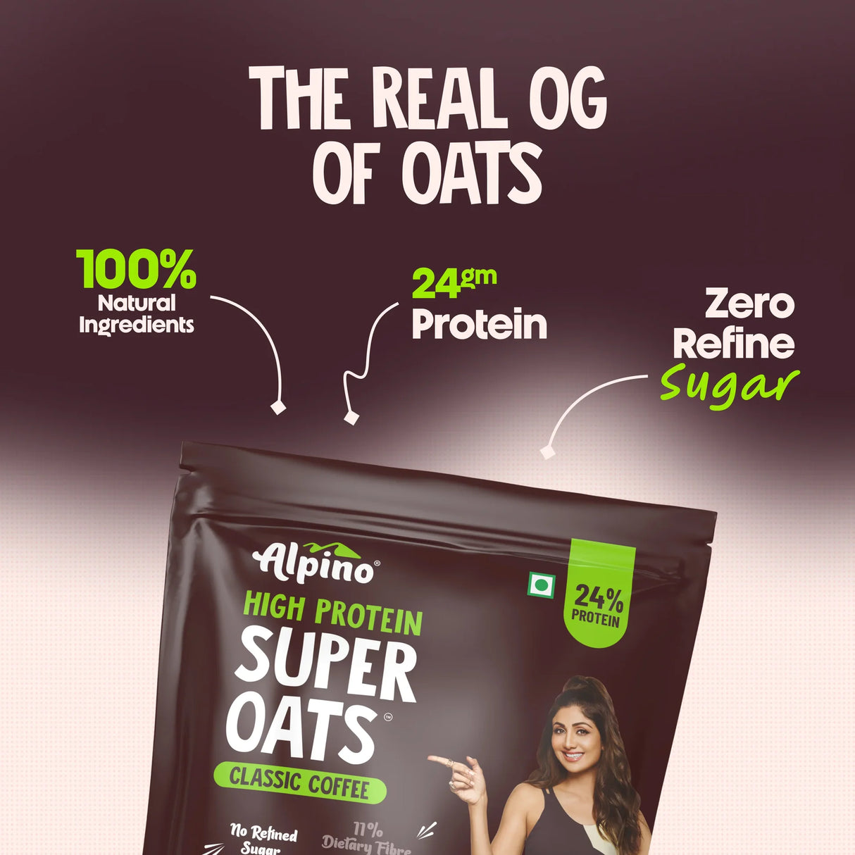 Alpino High Protein Super Rolled Oats - 1 Kg