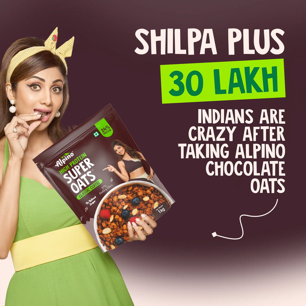 Alpino High Protein Super Rolled Oats - 1 Kg