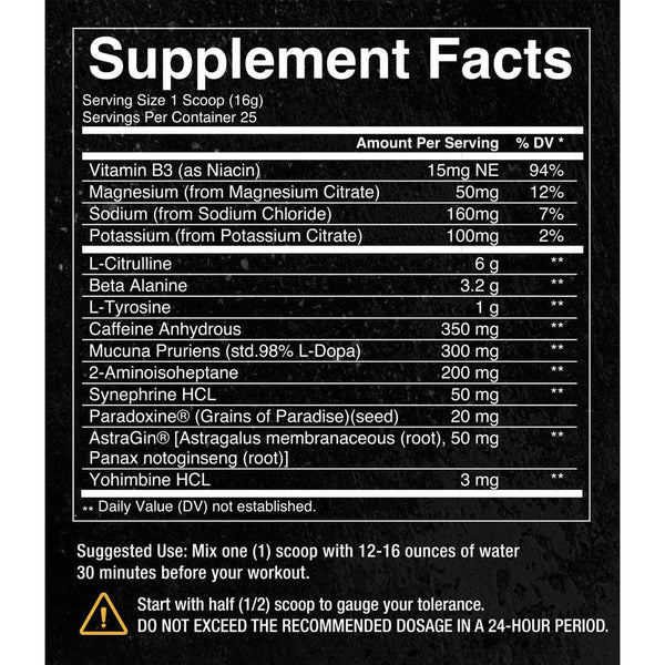 CONDEMNED Convict Pre-Workout - 25 Servings