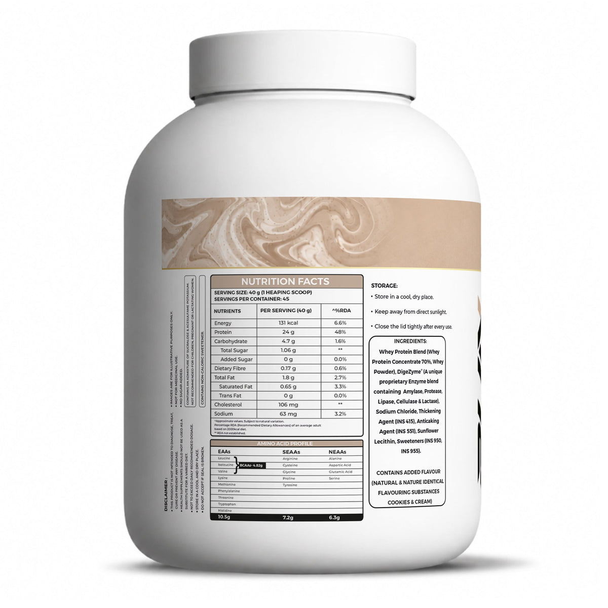 Ripped Up Nutrition Muscle Whey | 24g Protein, Low Carb Formula | 1.81 Kg, 50 Servings