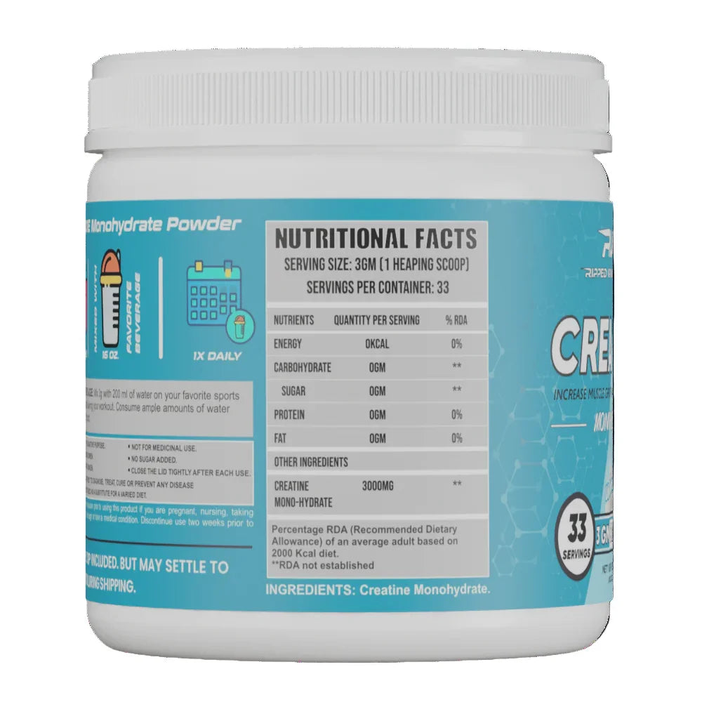 Ripped Up Nutrition Creatine Monohydrate 100gm