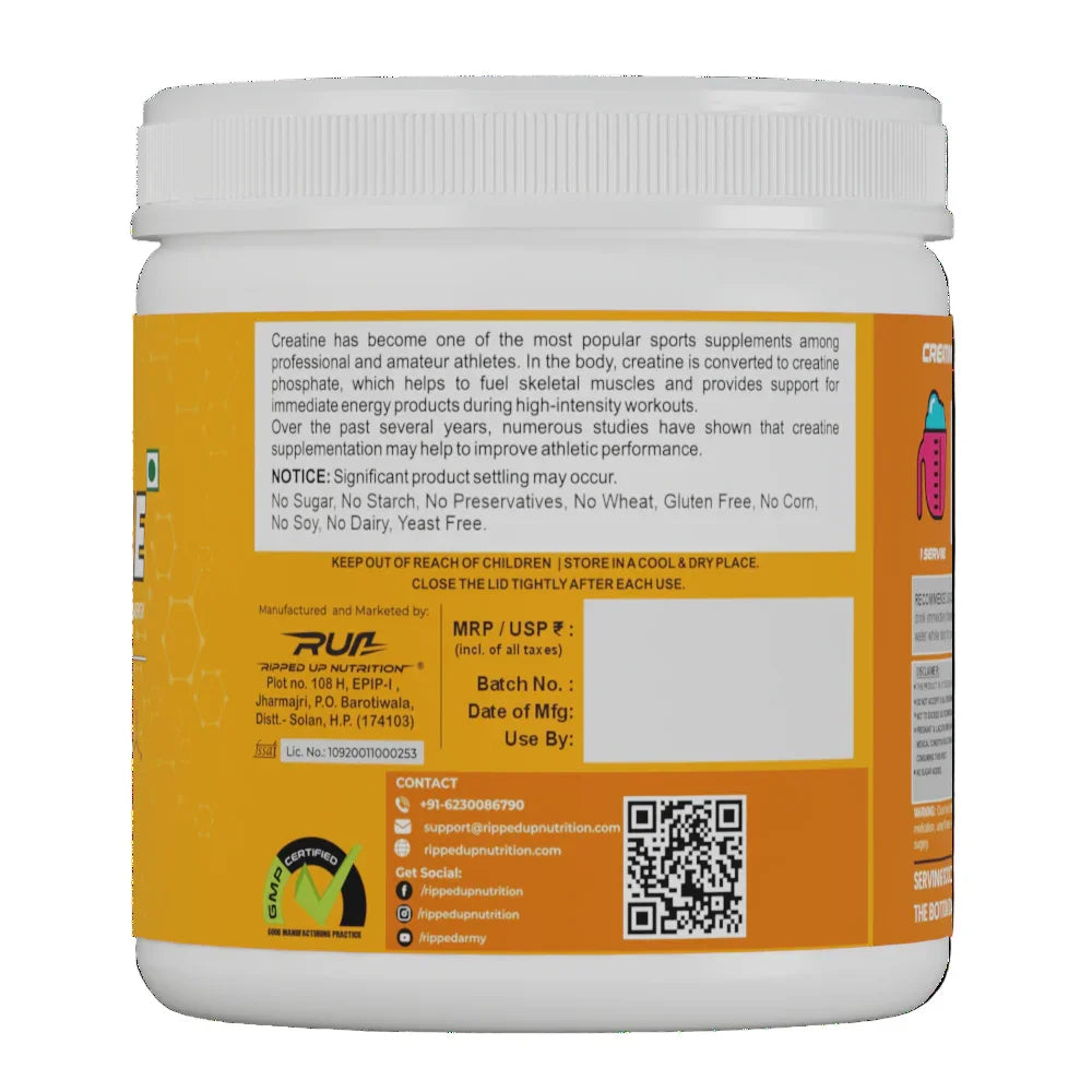 Ripped Up Nutrition Creatine Monohydrate 100gm