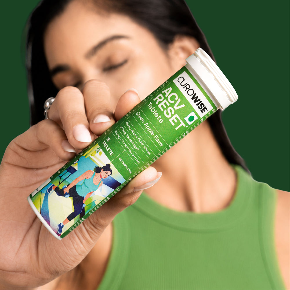 Curowise ACV Reset | Apple Cider Vinegar Effervescent Tablets | 15 Tablets