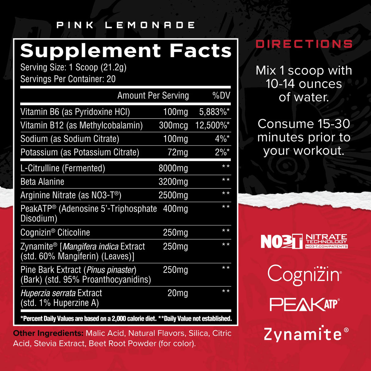 Unmatched Dissident Stim-Free, 20 Servings