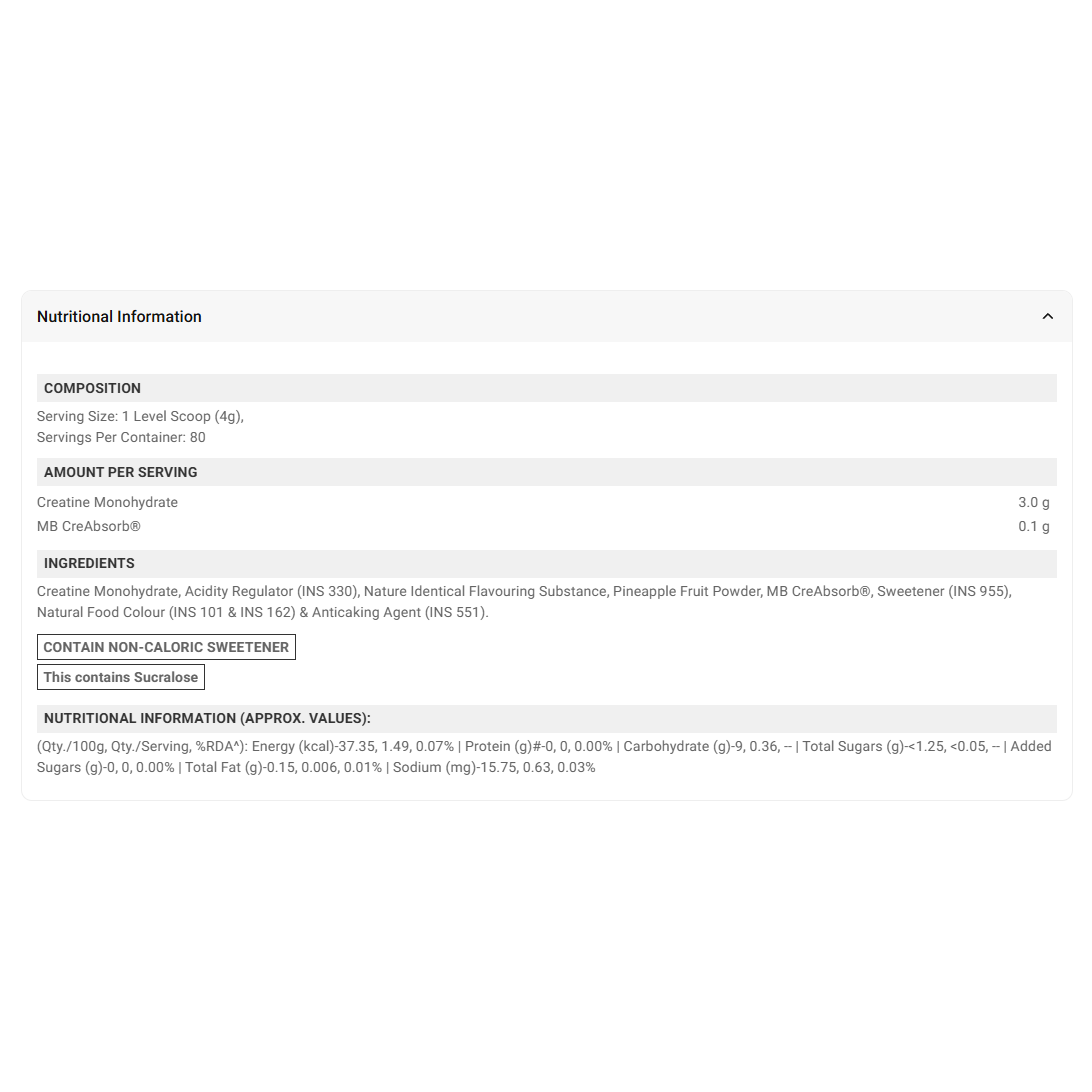 MuscleBlaze Creatine Monohydrate CreAMP - 80 Servings