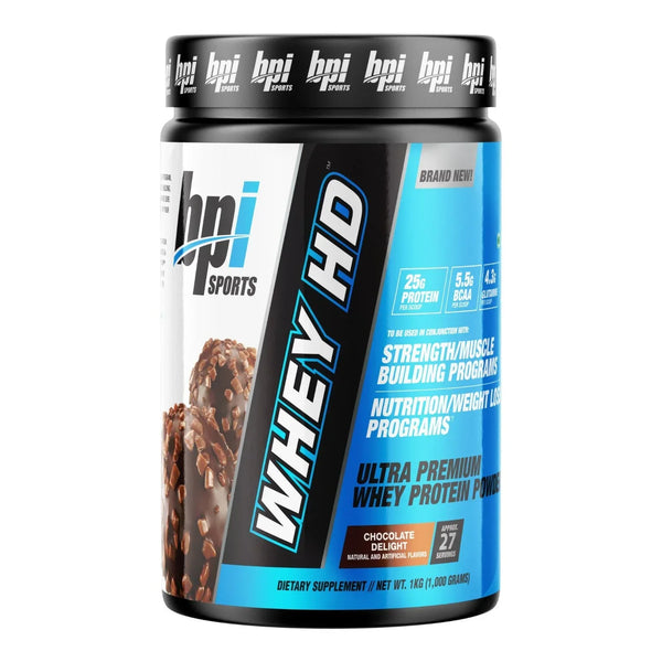 Buy BPI Sports Whey HD protein powder Chocolate Delight 1kg online at Nutristar