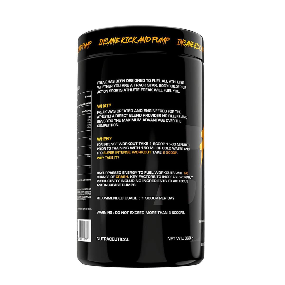 Big Muscles Nutrition Freak Pre-Workout, 60 Servings