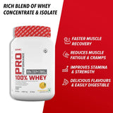 GNC Pro Performance 100% Whey Protein 2 Lbs + Nutristar Micronized CREA Gold Creatine Monohydrate 250g (83 Servings) - Lean Muscle Starter Stack