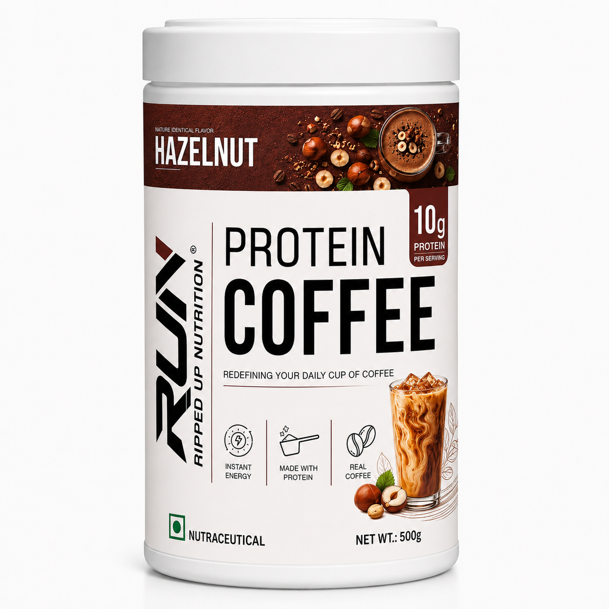 Ripped Up Nutrition Protein Coffee | 10g Protein per Scoop | 500g, 31 Servings