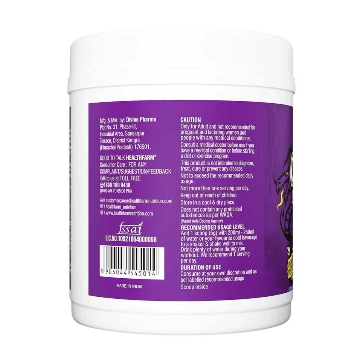 Healthfarm Creatine + HMB Supplement | Muscle Growth & Recovery | 300g (60 Servings)