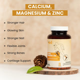 VEDayu Calcium with Magnesium, Zinc | Calcium for Women & Men | 120 Tablets - Unflavoured