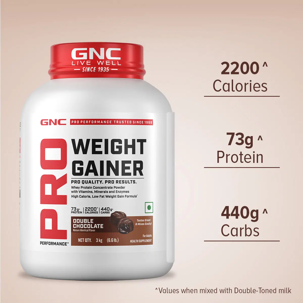 GNC Pro Performance Weight Gainer , 3 kg