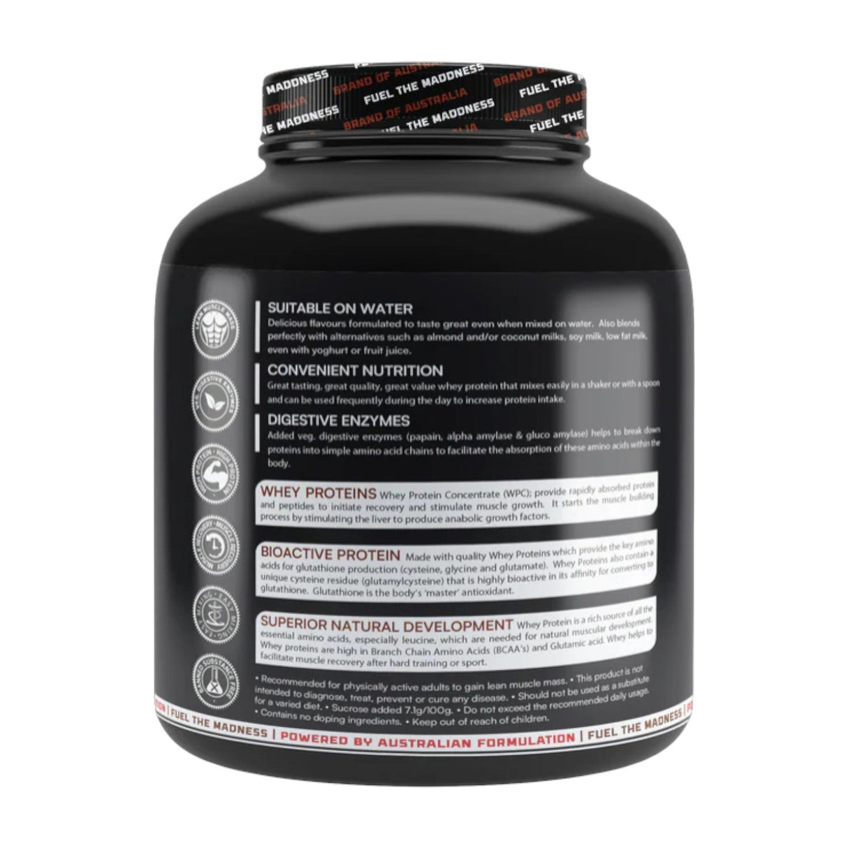 Hypper Nation Mad Muscle Advanced Whey Protein Powder | 24g Protein with Creatine, Ashwagandha & Tribulus | 2kg (53 Servings)