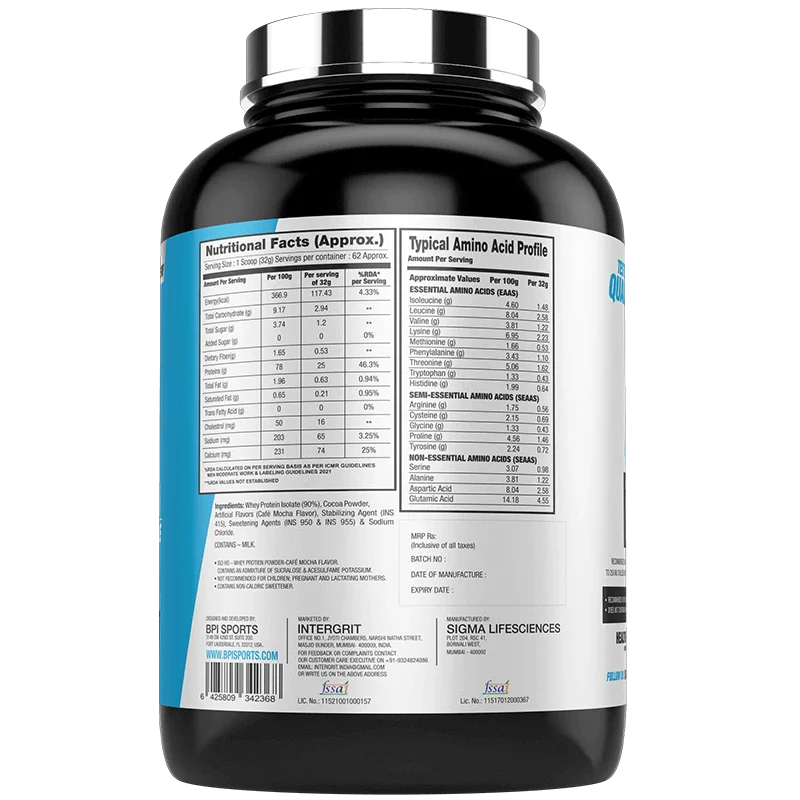 BPI Sports ISO HD Whey Isolate and Hydrolysate - 4.4 Lbs