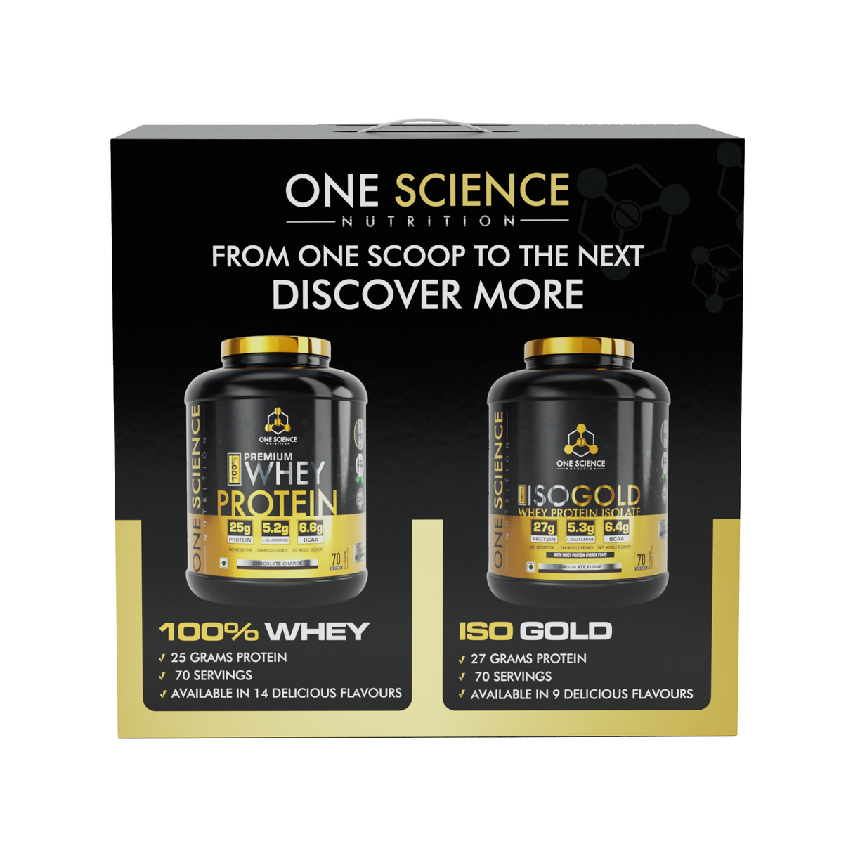 One Science Nitra Whey 4 Lbs with Multivitamins 60 Tablets | 27g Protein, 3 Creatine Per Serving | Complete Stack